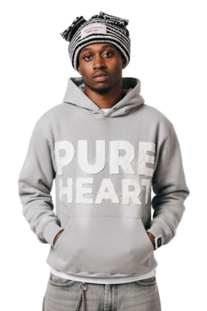 'Distressed' Hoodie Grey