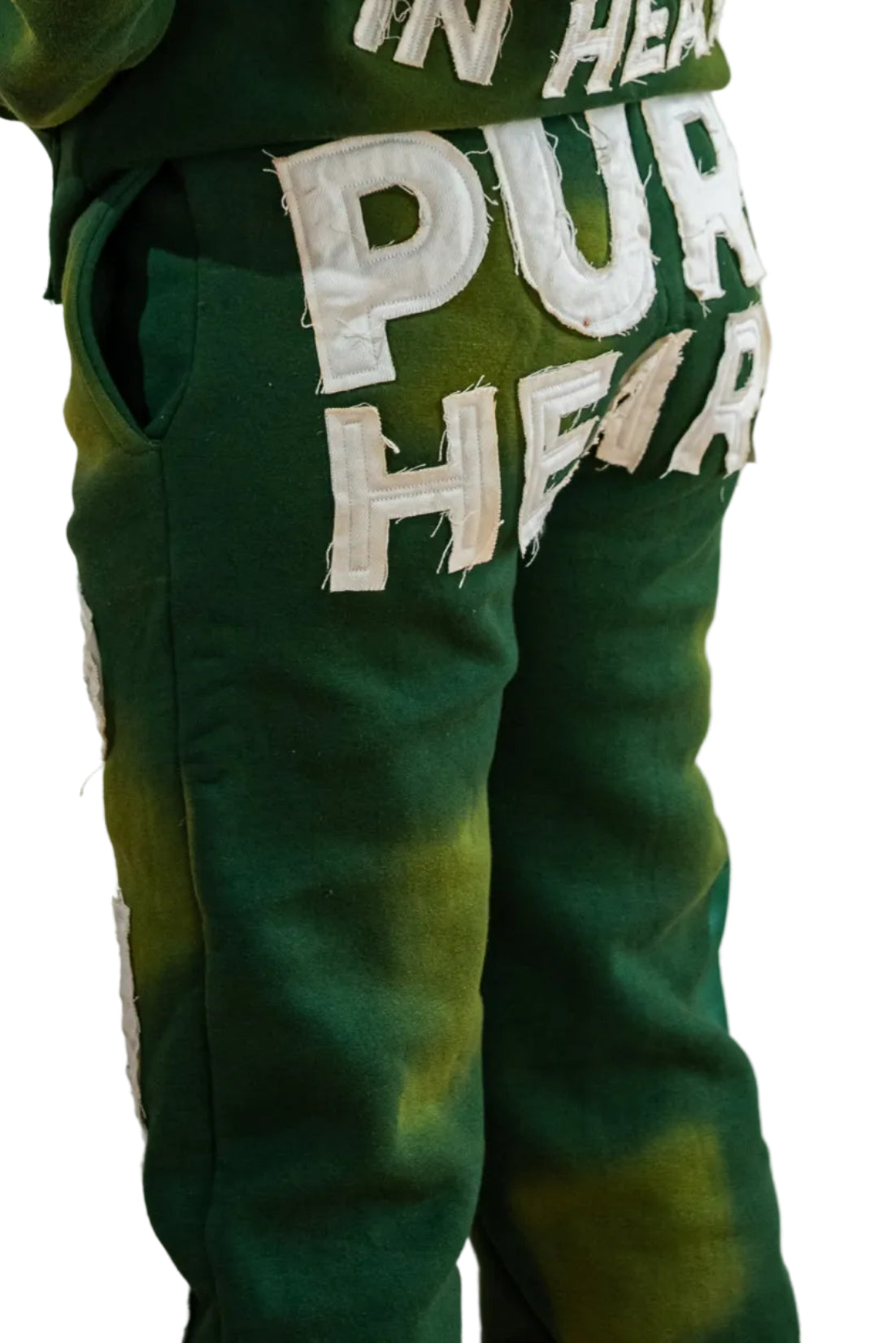 'Distressed' Women's Sweats Green